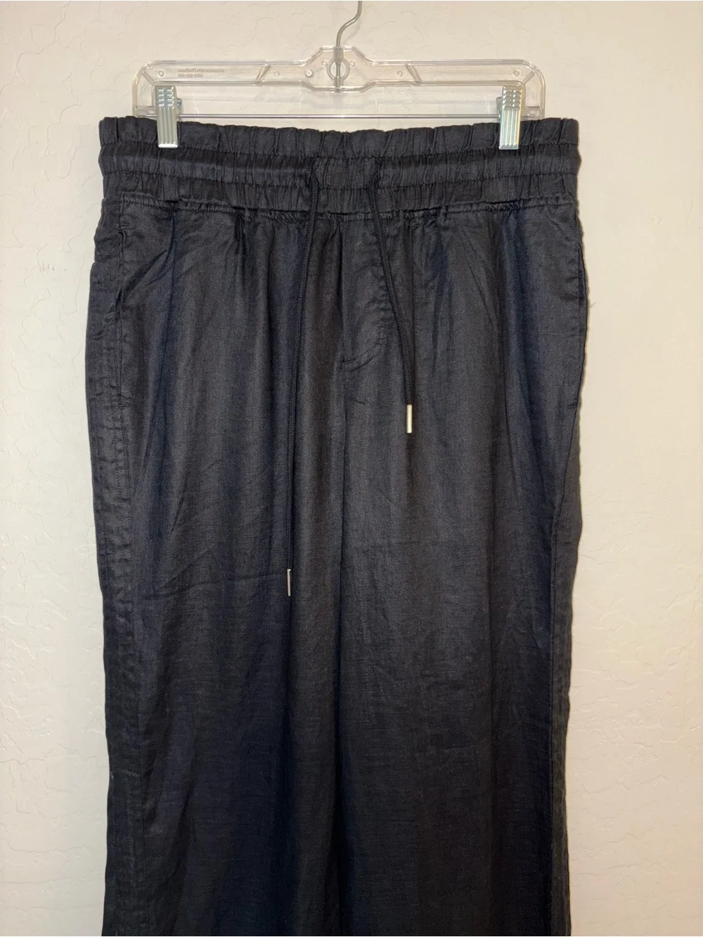 Quince Womens 100% European Linen Pants New Size L Neutral Capsule Wardrobe $98